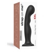 Черная насадка Strap-On-Me Dildo Plug P G size XXL - Strap-on-me - купить с доставкой в Новомосковске