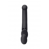 Черный безремневой вибрострапон Silicone Bendable Strap-On - size XL - Strap-on-me - купить с доставкой в Новомосковске