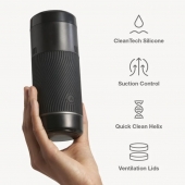 Черный мастурбатор с контролем всасывания Arcwave Pow Stroker - Arcwave - в Новомосковске купить с доставкой