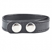 Кольцо на пенис SNAP COCK RING из искусственной кожи на клепках - BlueLine - в Новомосковске купить с доставкой