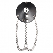 Утяжка для мошонки из искусственной кожи с цепочками PARACHUTE BALL STRETCHER - BlueLine - купить с доставкой в Новомосковске