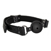 Черный кляп-шарик BALL GAG DIAMOND - Dream Toys - купить с доставкой в Новомосковске