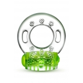 Зеленое эрекционное виброкольцо Arouser Vibrating C-Ring - Blush Novelties - в Новомосковске купить с доставкой