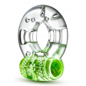 Зеленое эрекционное виброкольцо Arouser Vibrating C-Ring - Blush Novelties - в Новомосковске купить с доставкой