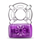 Фиолетовое эрекционное виброкольцо One Night Stand Vibrating C-Ring - Blush Novelties - в Новомосковске купить с доставкой