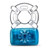 Синее эрекционное виброкольцо One Night Stand Vibrating C-Ring - Blush Novelties - в Новомосковске купить с доставкой