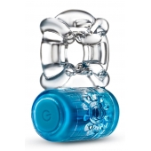 Синее эрекционное виброкольцо One Night Stand Vibrating C-Ring - Blush Novelties - в Новомосковске купить с доставкой