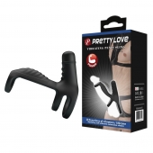 Черная вибронасадка на пенис Vibrating Penis Sling - Baile - в Новомосковске купить с доставкой
