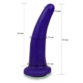 Фиолетовая гладкая изогнутая насадка-плаг - 13,3 см. - LOVETOY (А-Полимер) - купить с доставкой в Новомосковске