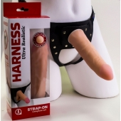 Страпон Харнесс из трусиков и насадки-фаллоса - 17,5 см. - LOVETOY (А-Полимер) - купить с доставкой в Новомосковске