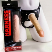 Телесная насадка-фаллос на трусиках с плугом - 16,5 см. - LOVETOY (А-Полимер) - купить с доставкой в Новомосковске