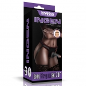 Женский темнокожий страпон Easy Strapon Set 7 Inch - 18 см. - Lovetoy - купить с доставкой в Новомосковске