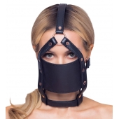 Черный намордник с кляпом-шаром Head Harness With A Gag - Orion - купить с доставкой в Новомосковске