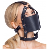 Черный намордник с кляпом-шаром Head Harness With A Gag - Orion - купить с доставкой в Новомосковске