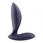 Фиолетовый анальный вибростимулятор Power Plug - Satisfyer - в Новомосковске купить с доставкой
