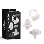 Набор из 3 прозрачных эрекционных колец с вибрацией Teasers Ring Kit - Chisa - в Новомосковске купить с доставкой