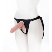 Страпон с поясом Harness - 19 см. - LOVETOY (А-Полимер) - купить с доставкой в Новомосковске
