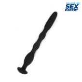 Черный силиконовый уретральный стимулятор - 10 см. - Sex Expert - купить с доставкой в Новомосковске