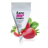 Съедобное согревающее массажное масло Love Me Tender Strawberry с ароматом клубники - 10 мл. - Love to Love - купить с доставкой в Новомосковске