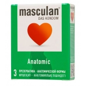 Презервативы анатомической формы Masculan Anatomic - 3 шт. - Masculan - купить с доставкой в Новомосковске