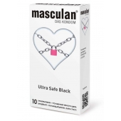 Ультрапрочные презервативы Masculan Ultra Safe Black - 10 шт. - Masculan - купить с доставкой в Новомосковске