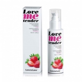Съедобное согревающее массажное масло Love Me Tender Strawberry с ароматом клубники - 100 мл. - Love to Love - купить с доставкой в Новомосковске