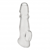 Прозрачная насадка для пениса Girthy Penis Enhancing Sleeve Extension - 17,1 см. - BlueLine - в Новомосковске купить с доставкой