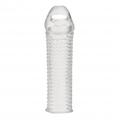 Текстурированная насадка на пенис Clear Textured Penis Enhancing Sleeve Extension - 16,5 см. - BlueLine - в Новомосковске купить с доставкой