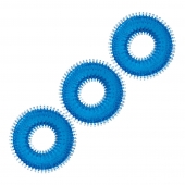 Комплект из трех голубых колец для эрекции 3-Pack Ultra-Stim Stretch Cock Rings - BlueLine - в Новомосковске купить с доставкой