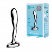 Стальной стимулятор простаты Stainless Steel Prostate Plug - 11,5 см. - b-Vibe - в Новомосковске купить с доставкой