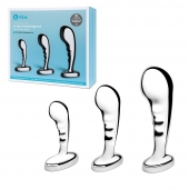 Набор из 3 стальных стимуляторов простаты Stainless Steel P-spot Training Set - b-Vibe - в Новомосковске купить с доставкой