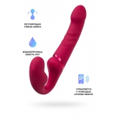 Малиновый безремневой страпон Lapis - 23 см. - Lovense - купить с доставкой в Новомосковске
