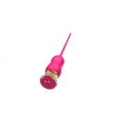 Розовый тонкий стимулятор Nipple Vibrator - 23 см. - I-MOON - купить с доставкой в Новомосковске