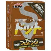 Презервативы Sagami Xtreme FEEL UP с точечной текстурой и линиями прилегания - 3 шт. - Sagami - купить с доставкой в Новомосковске