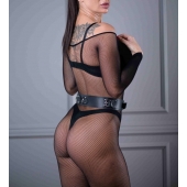 Черный кожаный пояс Sex Game - БДСМ Арсенал - купить с доставкой в Новомосковске