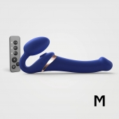 Синий безремневой страпон Multi Orgasm Size M с клиторальной стимуляцией - Strap-on-me - купить с доставкой в Новомосковске
