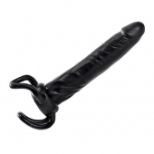 Чёрная насадка-фаллос для двойного проникновения INFLATABLE DILDO SLIM DONG  - 13,5 см. - Toyz4lovers - в Новомосковске купить с доставкой