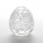 Мастурбатор-яйцо Keith Haring EGG PARTY - Tenga - в Новомосковске купить с доставкой