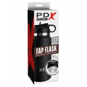 Черный мастурбатор в виде бутылки Fap Flask - Pipedream - в Новомосковске купить с доставкой