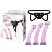 Тренировочный набор с тремя насадками Pegging Training Set - Lux Fetish - купить с доставкой в Новомосковске