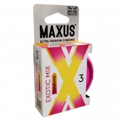 Ароматизированные презервативы Maxus Exotic Mix - 3 шт. - Maxus - купить с доставкой в Новомосковске