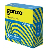 Классические презервативы с обильной смазкой Ganzo Classic - 3 шт. - Ganzo - купить с доставкой в Новомосковске