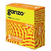 Ароматизированные презервативы Ganzo Juice - 3 шт. - Ganzo - купить с доставкой в Новомосковске