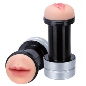 Двусторонний мастурбатор REALSTUFF 2 IN 1 HUMMER MOUTH   VAGINA - ротик и вагина - Dream Toys - в Новомосковске купить с доставкой