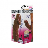 Коричневая насадка на пенис Wolftooth Sleeve - 13 см. - Baile - в Новомосковске купить с доставкой