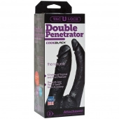 Черная насадка-фаллоимитатор для двойной стимуляции Double Penetrator - 16 см. - Doc Johnson - купить с доставкой в Новомосковске
