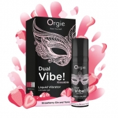 Съедобный жидкий вибратор Dual Vibe! со вкусом клубничного джина с тоником - 15 мл. - ORGIE - купить с доставкой в Новомосковске