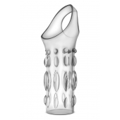 Прозрачная насадка на пенис Stretchy Studded Penis Sleeve Ring - Blush Novelties - в Новомосковске купить с доставкой