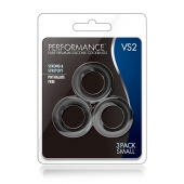 Набор из 3 черных эрекционных колец Black Small Penis Rings - Blush Novelties - в Новомосковске купить с доставкой