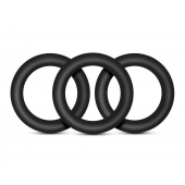 Набор из 3 черных эрекционных колец Black Small Penis Rings - Blush Novelties - в Новомосковске купить с доставкой